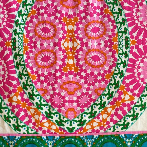 London Times Pink and Green Patterned Dress - Picture 4 of 7